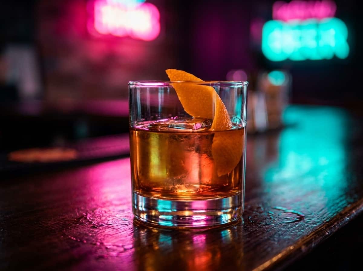Klasyczny mocny koktajl na lodzie w Bowl Pub