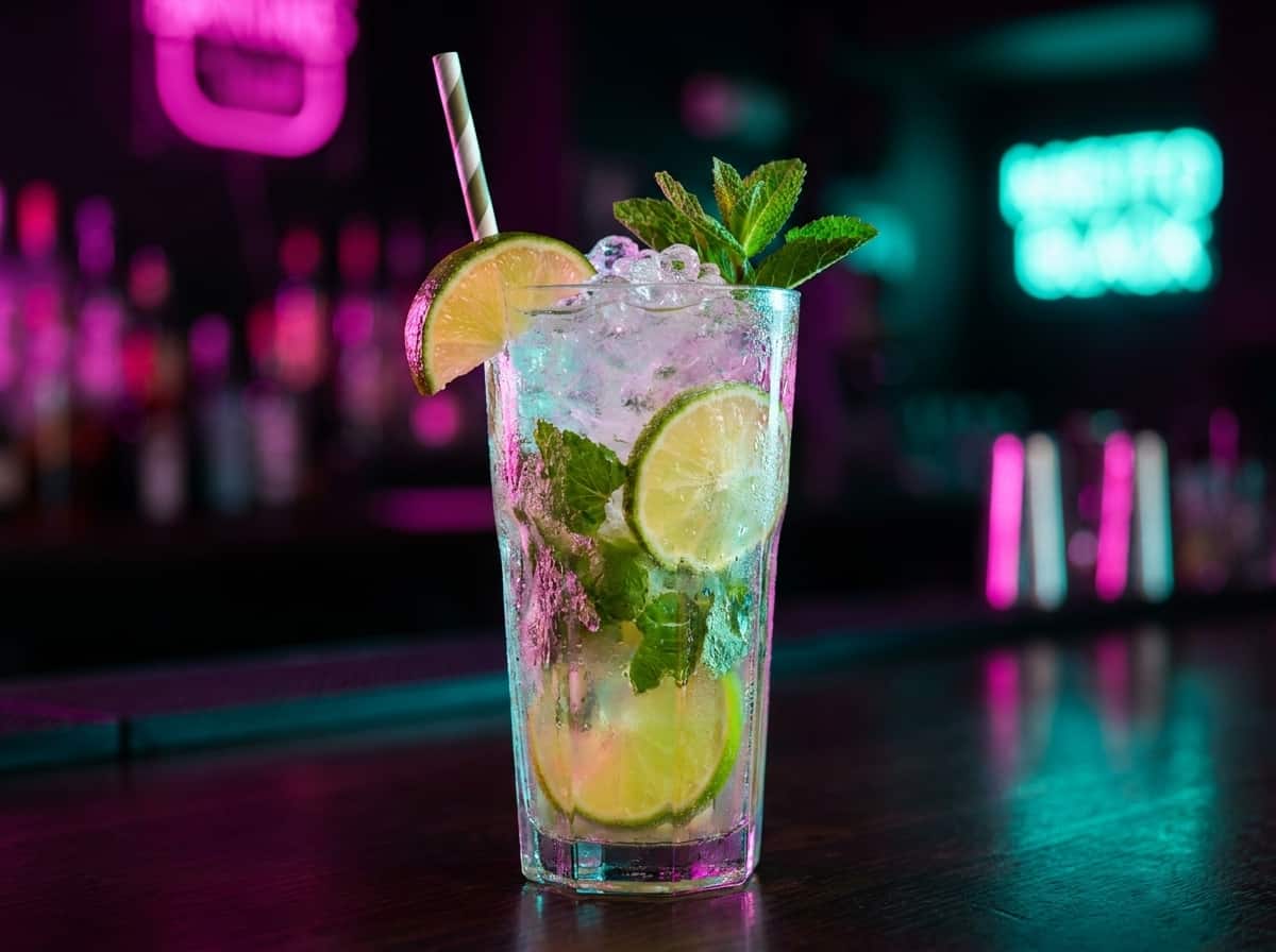 Orzeźwiający koktajl z limonką i miętą w Bowl Pub